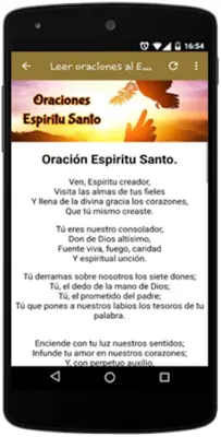 Oraciones al Espíritu Santo android App screenshot 0