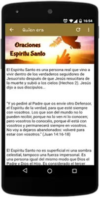 Oraciones al Espíritu Santo android App screenshot 1